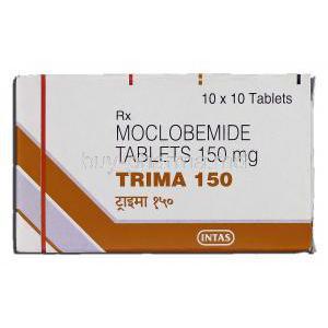 Trima 150, Generic Manerix Aurorix, Moclobemide 150mg, Box