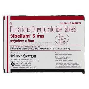 Sibelium, Flunarizine Dihydrochloride 5mg, Box