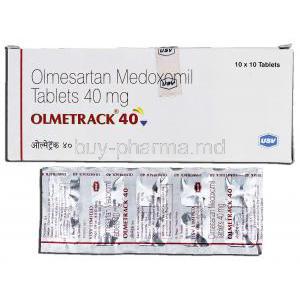 Olmetrack 40, Generic Benicar, Olmesartan Medoxomil 40mg, Tablet