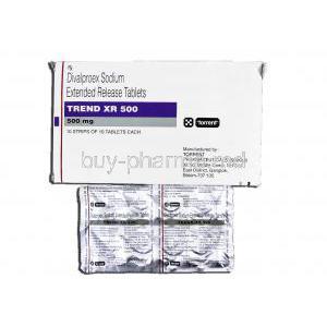 Trend XR 500, Generic Depakote ER, Divalproex Sodium XR 500mg, Tablet