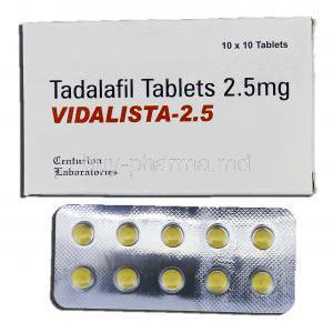 Vidalista-2.5, Tadalafil 2.5mg