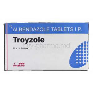 Troyzole, Generic Albenza, Albendazole 400mg, Box
