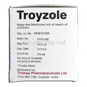 Troyzole, Generic Albenza, Albendazole 400mg, Troikaa Pharmaceuticals manufacturer