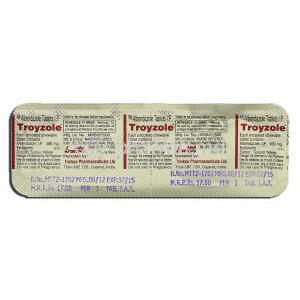 Troyzole, Generic Albenza, Albendazole 400mg, Strip description