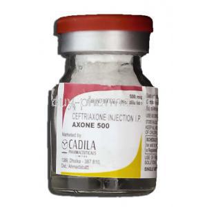 Axone 500, Generic Rocephin, Ceftriaxone Sodium 500mg Injection, Vial bottle