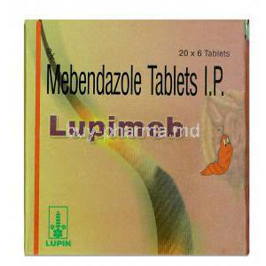Lupimed, Generic Vermox, Mebendazole, 100 mg, Box