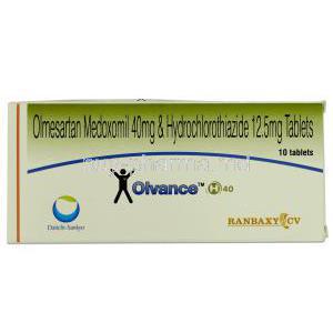 Olvance-H, Generic BENICAR HCT and OLMETEC PLUS, Olmesertan and HCTZ, 40 mg and 12.5mg, Box