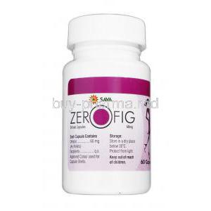 Zerofig, Generic Xenical, Orlistat 60mg, Bottle Description
