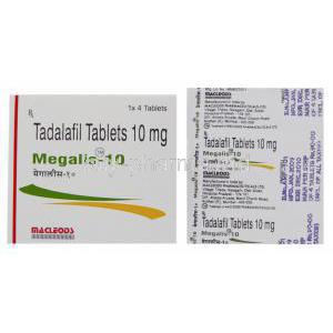 Megalis, Tadalafil 10 mg