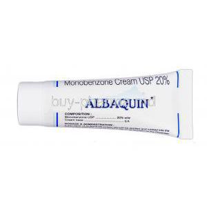 Albaquin Cream, Brand, Monobenzone, 20 percent, Tube