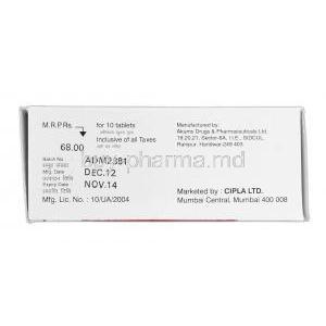 Rabesec-20, Generic Aciphex and Pariet, Rabeprazole, 20 mg, Box Description