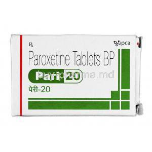 Pari 20, Generic Paxil, Paroxetine, 20 mg, Box