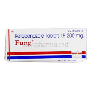Fung, Generic Nizoral, Ketoconazole, 200 mg, Box