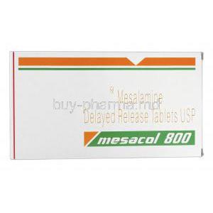 Mesacol DR 800, Generic Asacol, Mesalamine DR 800mg, Box