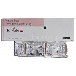 Torvate 500, Generic Depakote, Generic Epilim, Sodium Valproate, 500 mg, Tablet