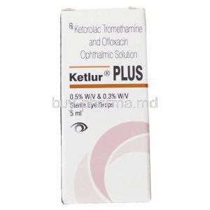 Ketoflox, Ketorolac Tromethamine/ Ofloxacin 0.5% w/v & 0.3% w/v 5 ml Ophthalmic Solution Eye Drops (Allergan)