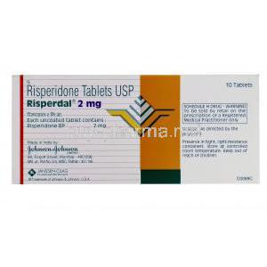 Risperdal, Risperidone 2mg  johnson and johnson