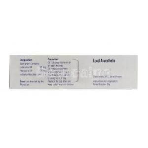 Dolocaine, Generic Emla Cream, Lidocaine Prilocaine 25mg 25mg 15gm cream active ingredients