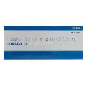 Lorsava, Generic  Cozaar , Losartan 50mg  box