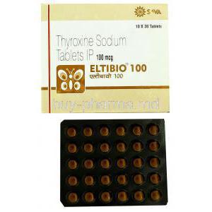 Eltibio, Generic Synthroid, Thyroxine Sodium 100mcg