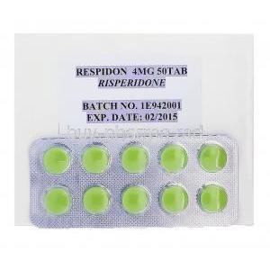 Respidon, Generic  Risperdal, Risperidone  4mg