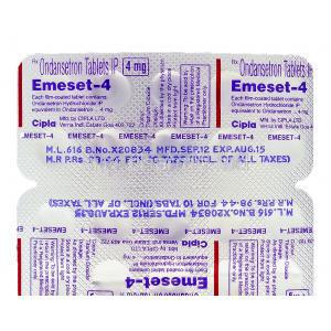 Emeset, Generic  Zofran, Ondansetron  4mg  blister pack information