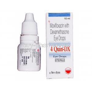 4 Quin-DX, Moxifloxacin with Dexamethasone Eye Drops 10ml