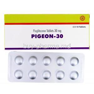 Pigeon 30, Generic Actos, Pioglitazone 30mg