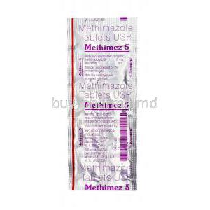 Methimez, Generic Tapazole, Methimazole 5mg  Sun blister pack