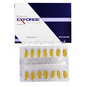 Exforge, Amlodipine Valsartan 5mg 160mg