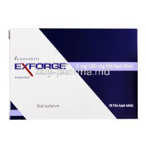 Exforge, Amlodipine Valsartan 5mg 160mg   box