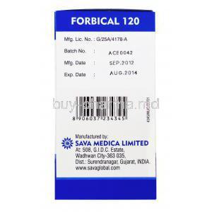 Forbical, Generic Xenical, Orlistat 120mg Sava Medica