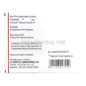 Finax, Generic Propecia, Finasteride 1mg Box Manufacturer Dr Reddy