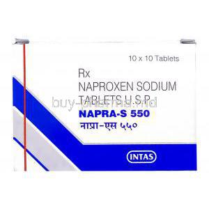 Napra-S, Generic  Naprosyn, Naproxen 550mg box