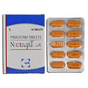Nootropil, Piracetam, 1200mg, Tablet