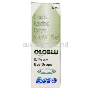 Oloblu, Generic  Patanol, Olapatadine 0.1% 5ml  Eye Drops  box