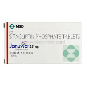 Januvia, Sitagliptin  25 mg Box