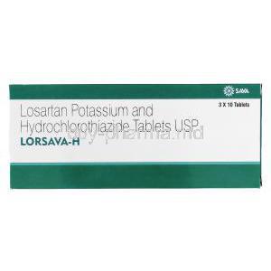 Losarva-H, Generic  Hyzaar,  Losartan Potssium Hydrochlorothiazide 50mg 12.5mg box