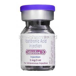 Idofos, Generic Bonviva, Ibandronic 3mg 3ml Injection Vial