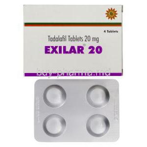 Exilar, Generic Cialis, Tadaladil 20mg