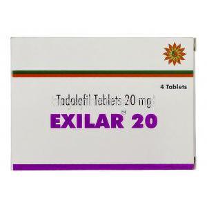 Exilar, Generic Cialis, Tadaladil 20mg  box