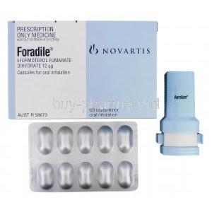 Foradile, Eformoterol Fumarate dihydrate  0.012mcg (Australia)