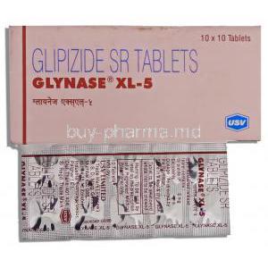 Glynase XL, Generic  Glucotrol XL,  Glipizide SR  5 Mg Tablet (USV-Corvette)