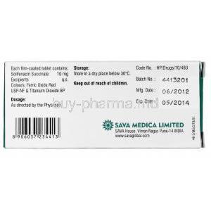 Fenopaz, Generic Vesicare,Solifenacin 10mg Sava Medica manufacturer