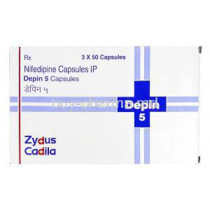 Depin, Generic Adalat, Nifedipine 5mg box