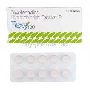Fexy, Generic Allegra, Fexofenadine 120mg Tablet