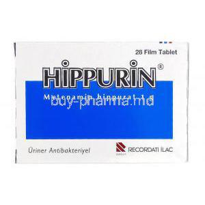 Hippurin, Generic Hiprex,   Methenamine  1gm Tablet box