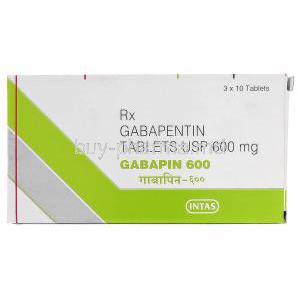 Gabantin, Generic Neurontin, Gabapentin 600mg box