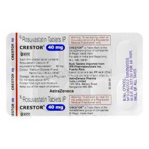 Crestor, Rosuvastatin 40mg Tablet blister pack information
