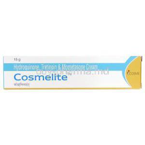 Cosmelite, Hydroquinone Tretinoin Mometasone 2% 0.025% 0.1%  15g cream box